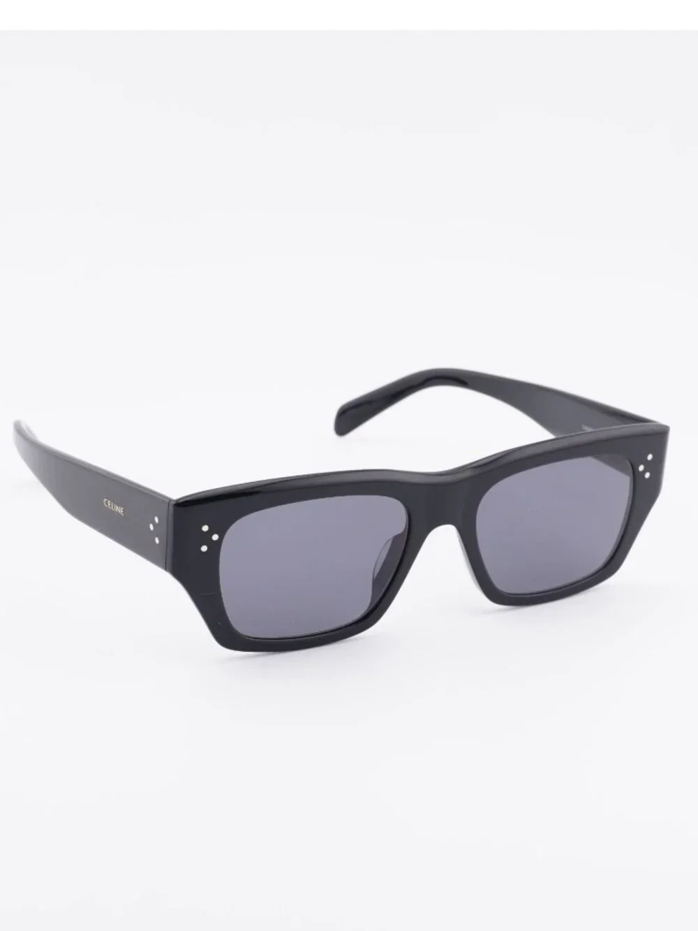 Celine CL40297U 01D Sunglasses Black Square Frame, Grey Polarized Lenses